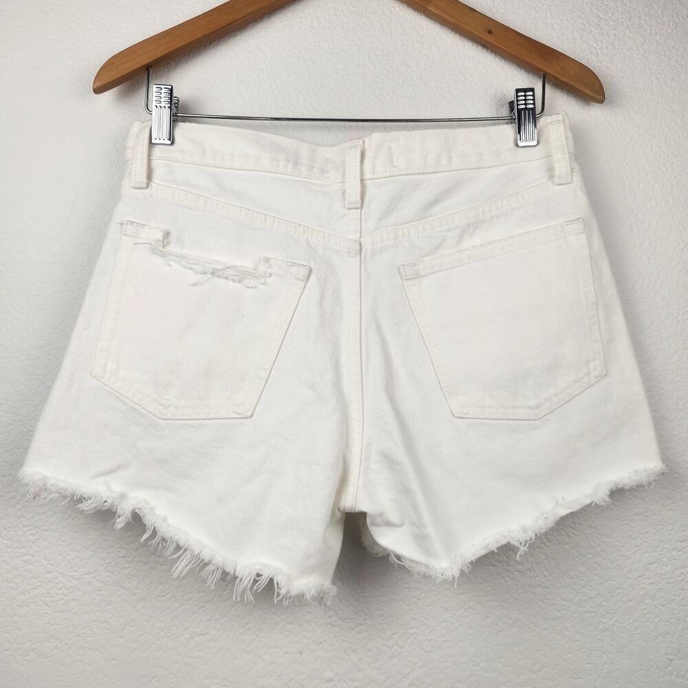 Abercrombie & Fitch The Boyfriend Short Jeans White Size 27 US 4 Distressed NWT - Picture 2 of 5